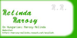 melinda marosy business card